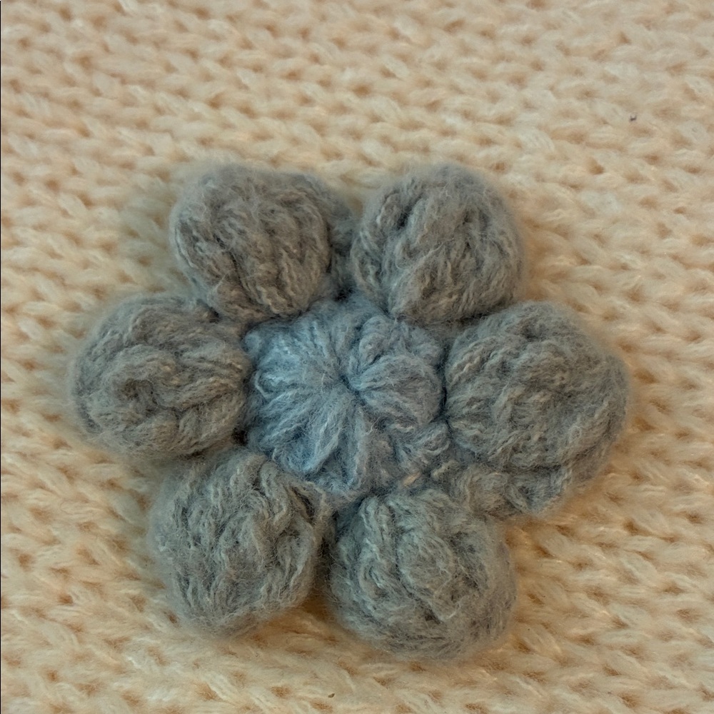 Vine Tree Cream Cardigan with3 D Floral Accents - Picture 8 of 11